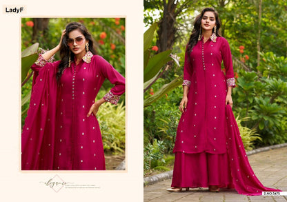 Design 3474-3475 Ladyf Vichitra Readymade Plazzo Style Suits Manufacturer Gujarat