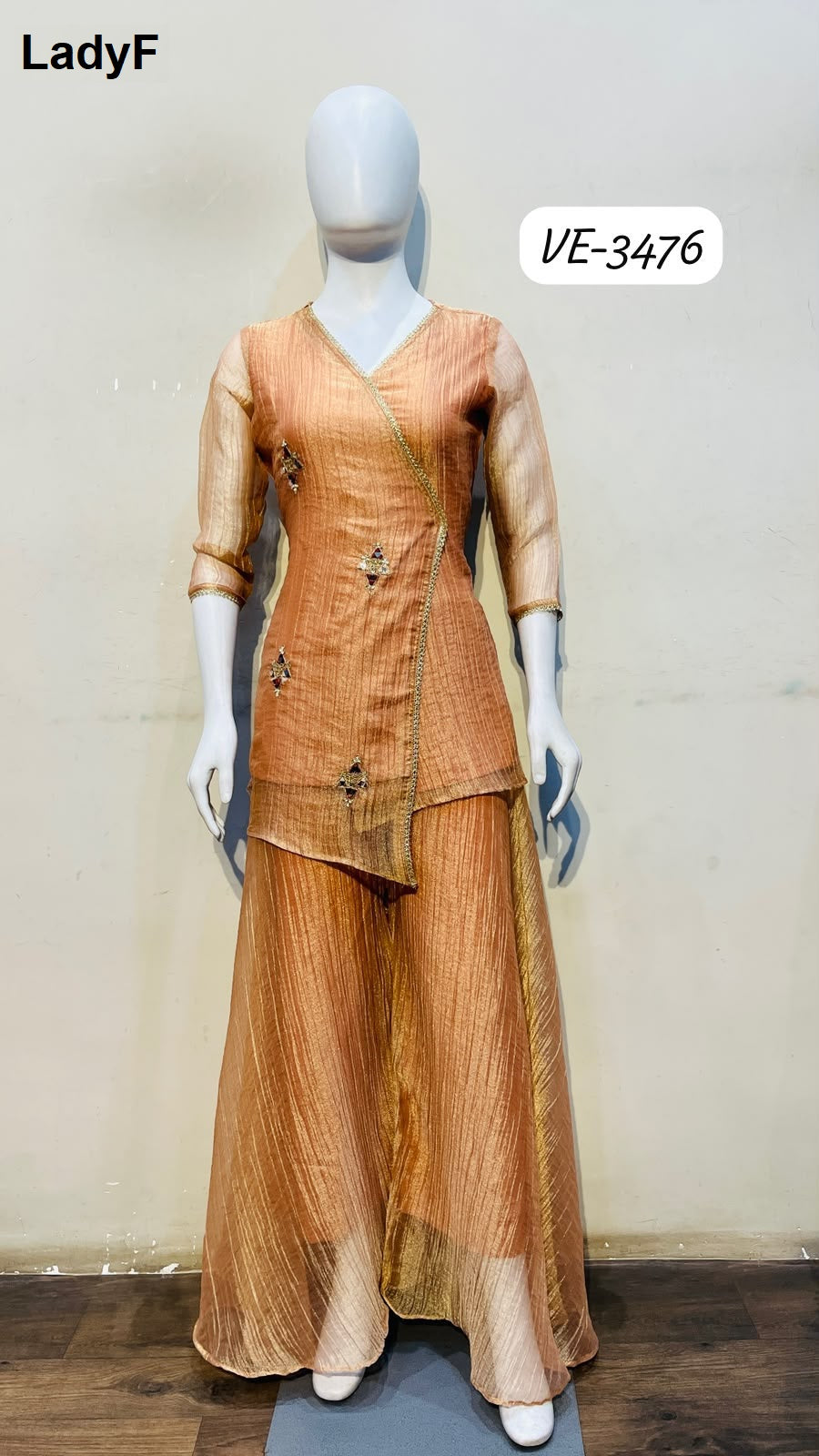 Design 3476 To 3478 Ladyf Salsa Top Bottom Set Exporter India