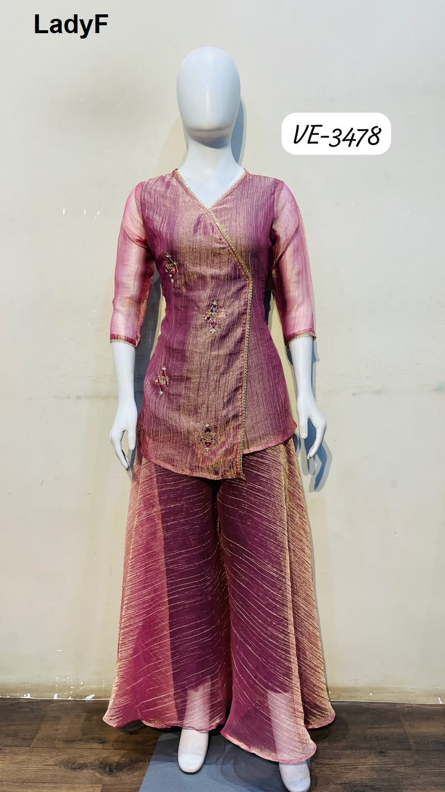 Design 3476 To 3478 Ladyf Salsa Top Bottom Set Exporter India