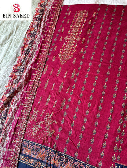 Design 3537 Bin Saeed Jihan Lawn Karachi Salwar Suits Wholesaler Gujarat