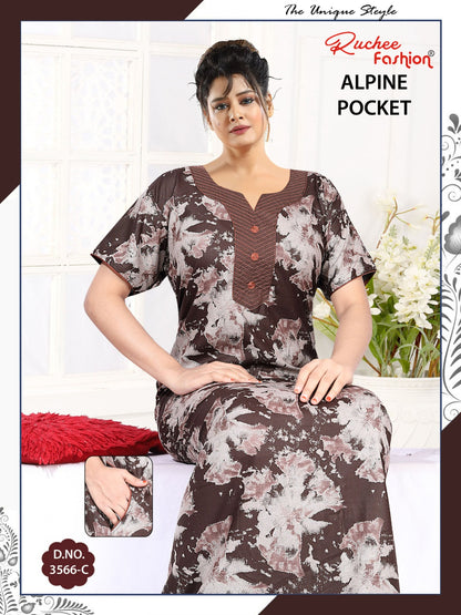 Design 3563-3566 Ruchee Fashion Alpine Night Gowns Supplier India