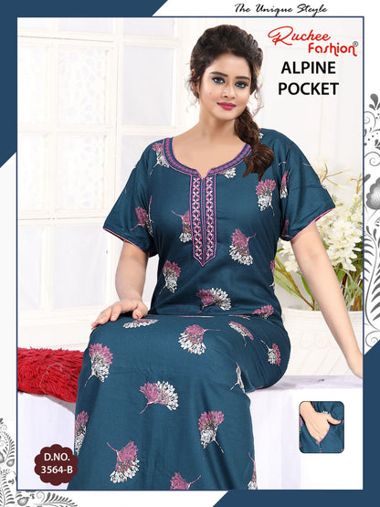 Design 3563-3566 Ruchee Fashion Alpine Night Gowns Supplier India