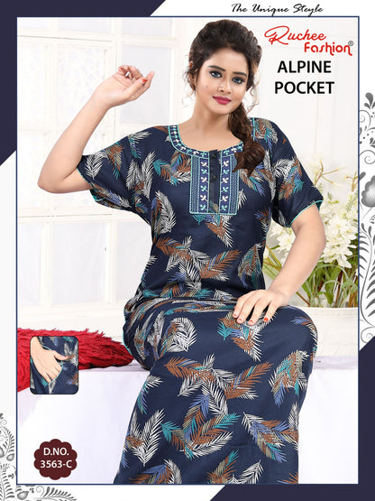 Design 3563-3566 Ruchee Fashion Alpine Night Gowns Supplier India