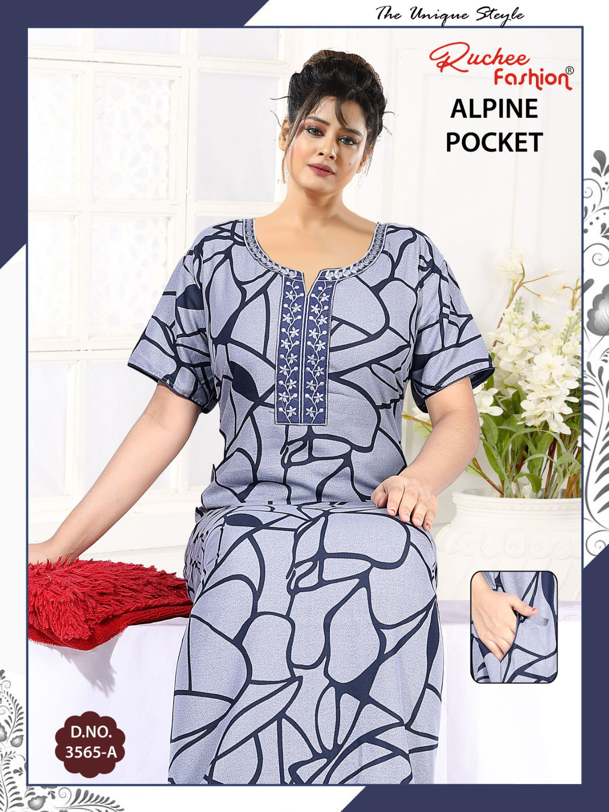 Design 3563-3566 Ruchee Fashion Alpine Night Gowns Supplier India