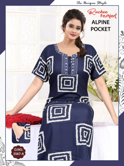 Design 3567-3568 Ruchee Fashion Alpine Night Gowns Manufacturer India