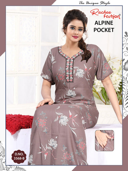Design 3567-3568 Ruchee Fashion Alpine Night Gowns Manufacturer India