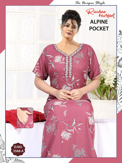 Design 3567-3568 Ruchee Fashion Alpine Night Gowns Manufacturer India