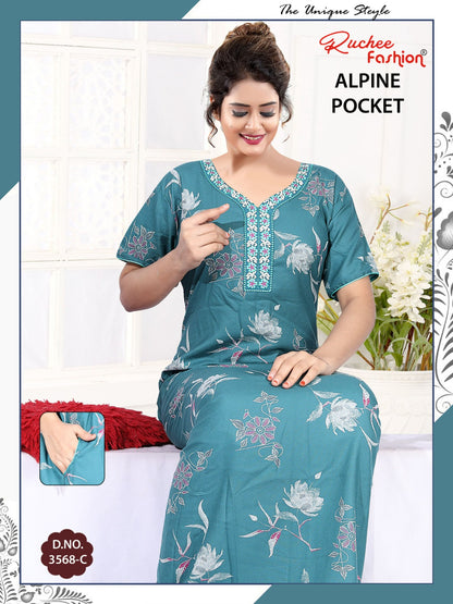 Design 3567-3568 Ruchee Fashion Alpine Night Gowns Manufacturer India