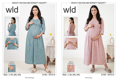 Design 3573 Wld Rayon Feeding Night Gown Manufacturer Gujarat