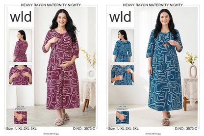 Design 3573 Wld Rayon Feeding Night Gown Manufacturer Gujarat