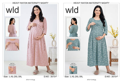 Design 3573 Wld Rayon Feeding Night Gown Manufacturer Gujarat