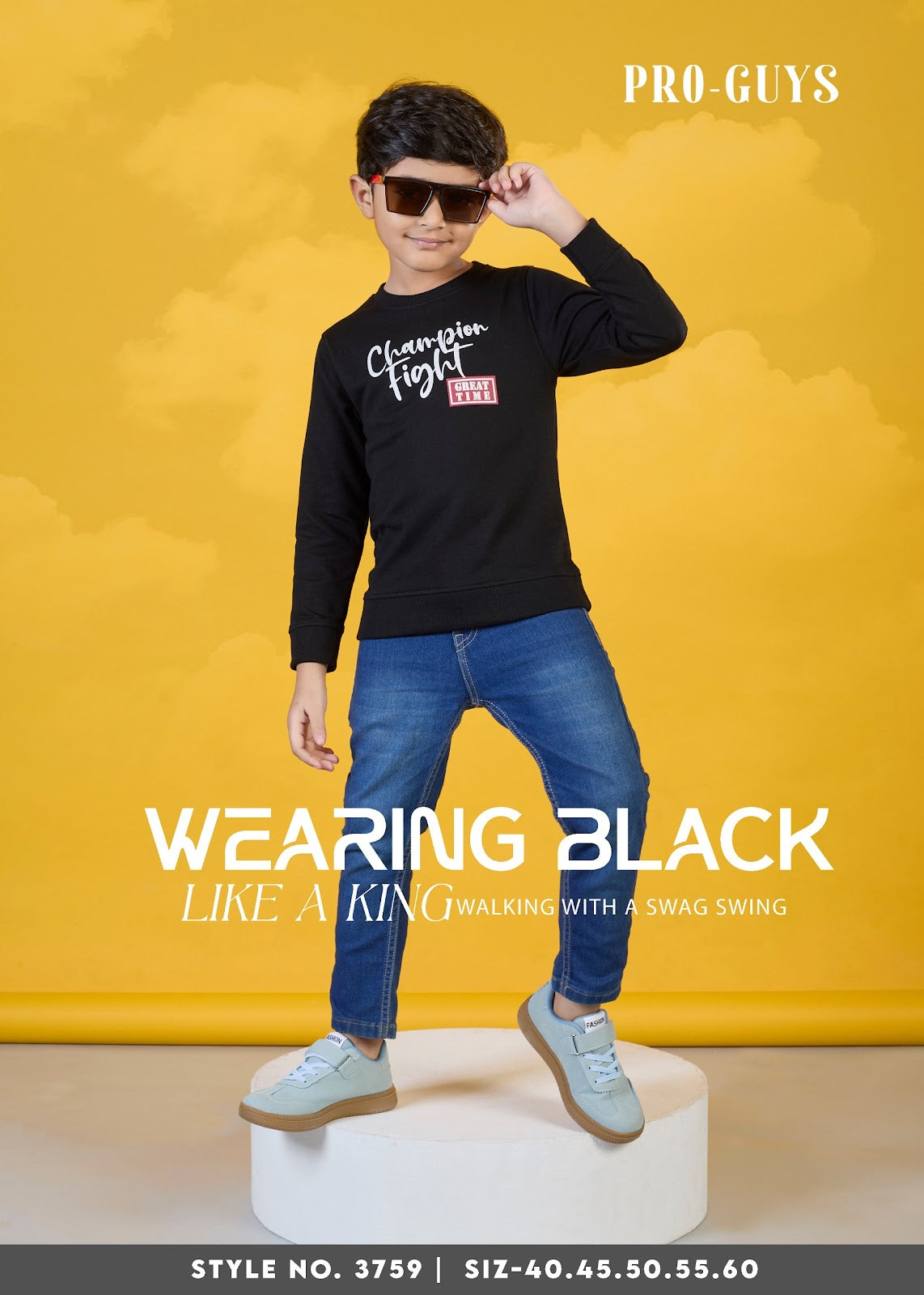 Design 3759 Pro Guys Cotton Looper Boys Tshirt Exporter Gujarat