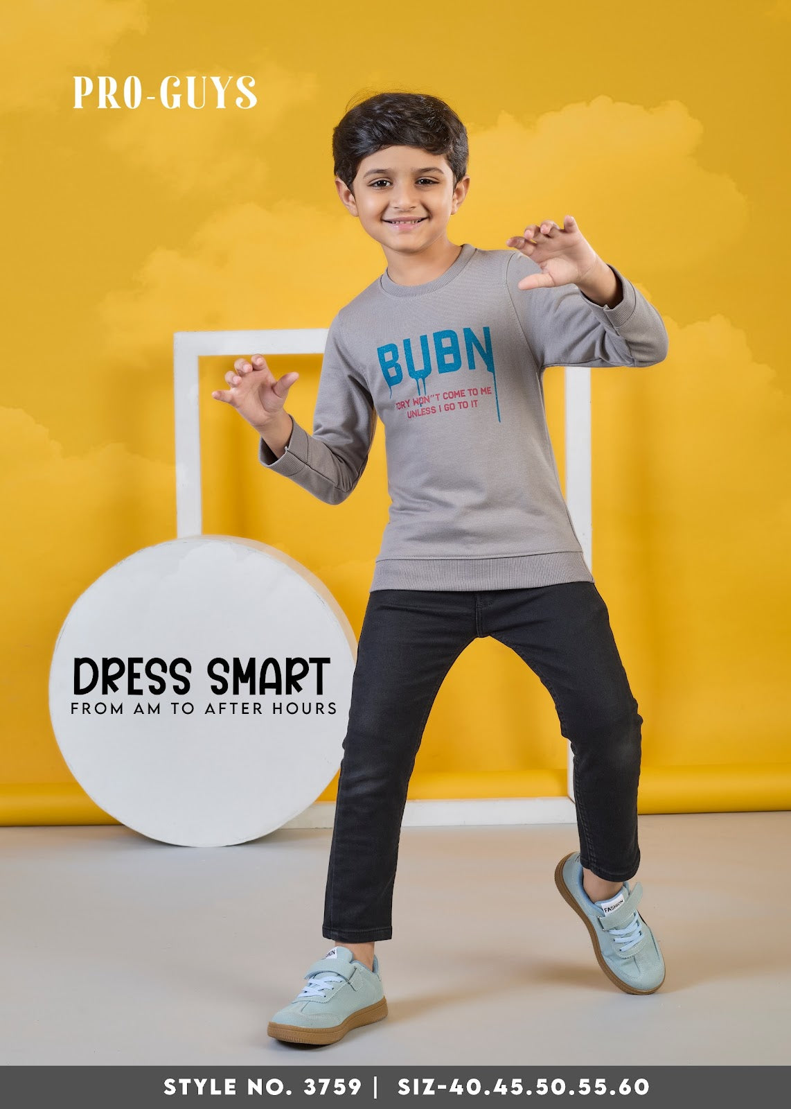 Design 3759 Pro Guys Cotton Looper Boys Tshirt Exporter Gujarat