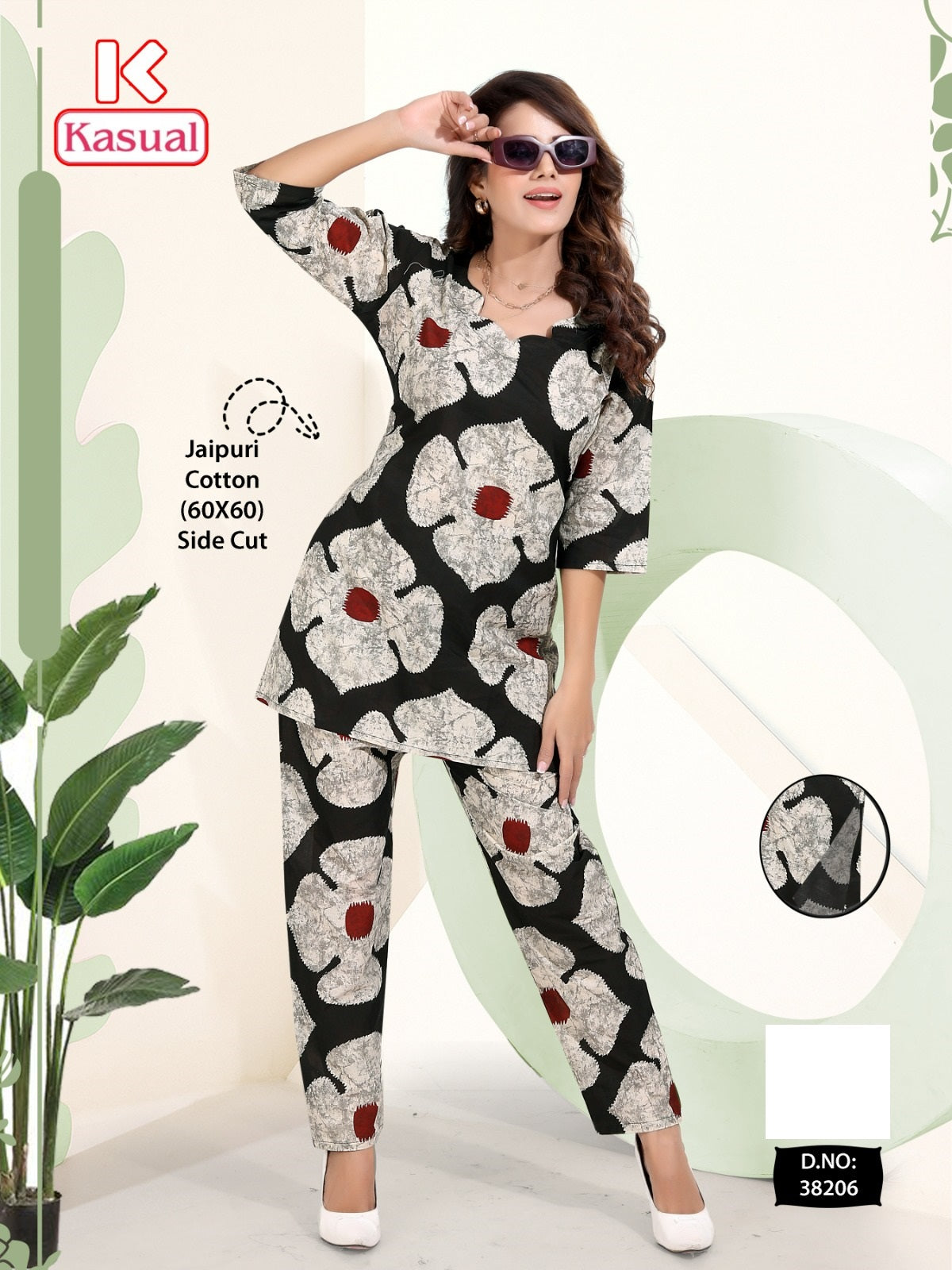 Design 38201-38206 Kasual Cotton Co Ord Set Exporter India