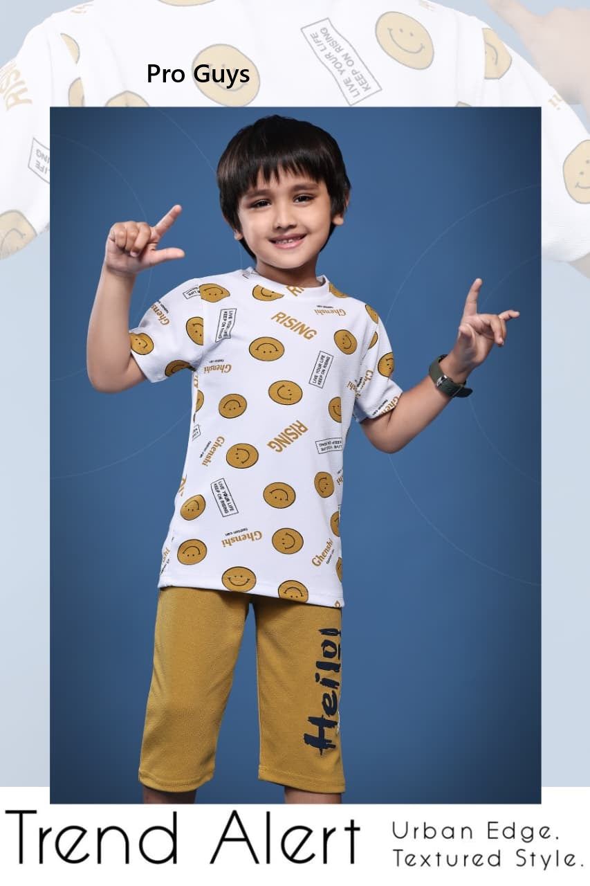 Design 3929 Pro Guys Knit Boys Capri Night Suit Wholesaler