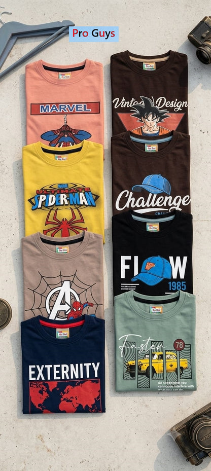 Design 3971 Pro Guys Tencil Lycra Boys Tshirt Wholesale Rate