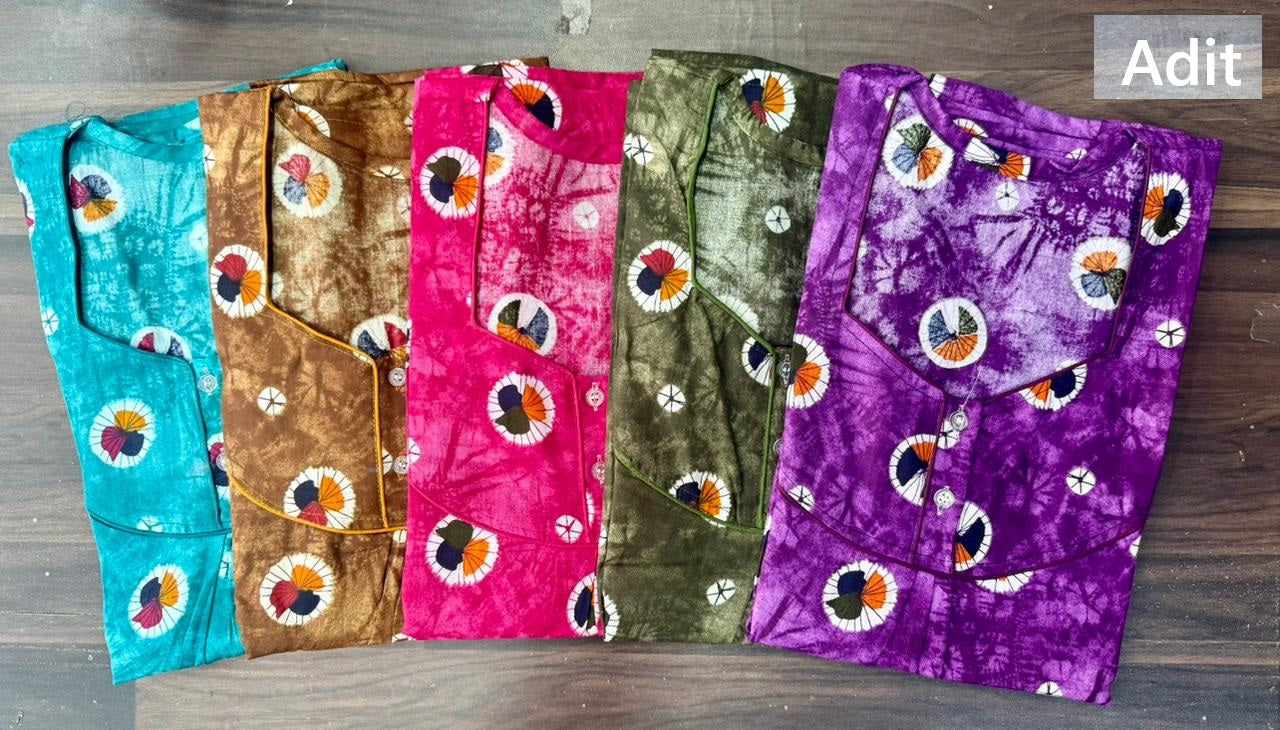 Design 3 Adit Night Gowns Supplier Gujarat