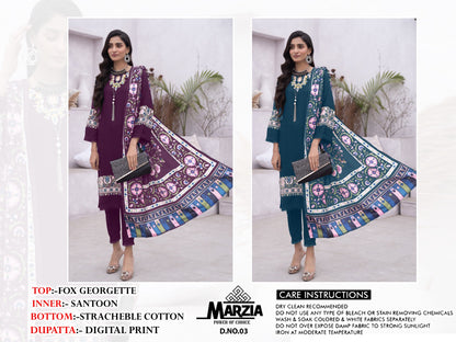 Design 3 Marzia Fox Georgette Pakistani Readymade Suits Supplier Ahmedabad