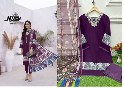 Design 3 Marzia Fox Georgette Pakistani Readymade Suits Supplier Ahmedabad