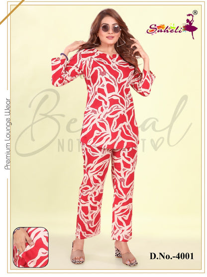 Design 4001 Aanvi Saheli Cotton Co Ord Set Manufacturer India