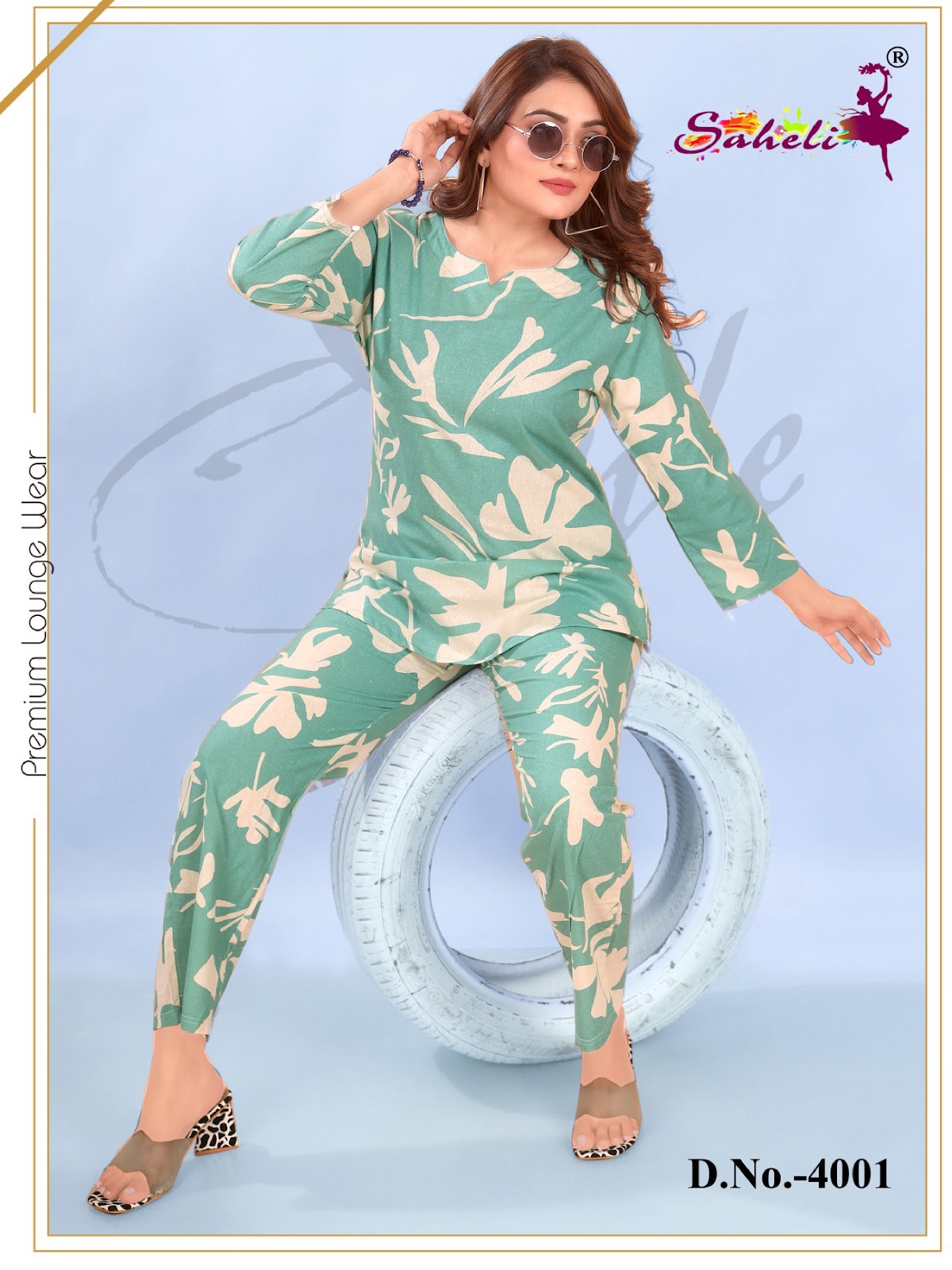 Design 4001 Aanvi Saheli Cotton Co Ord Set Manufacturer India