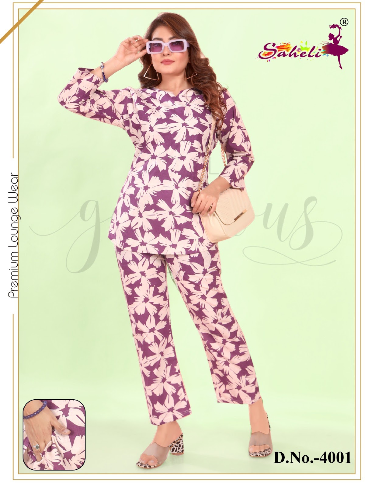 Design 4001 Aanvi Saheli Cotton Co Ord Set Manufacturer India