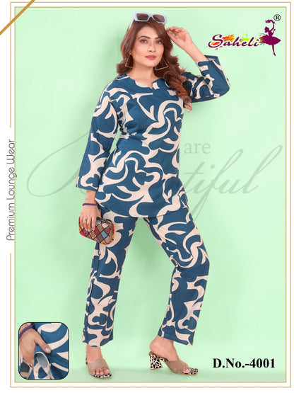 Design 4001 Aanvi Saheli Cotton Co Ord Set Manufacturer India