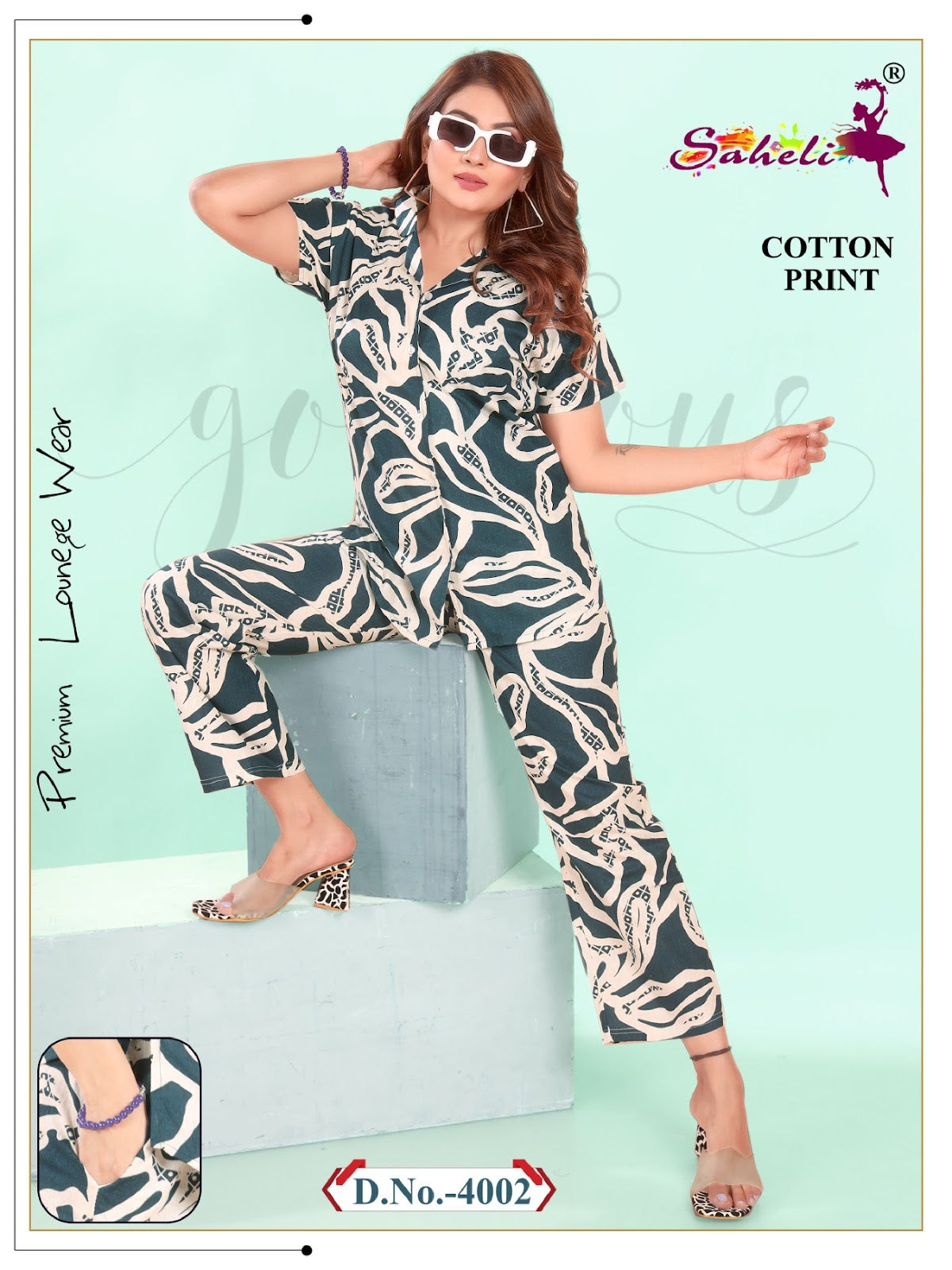 Design 4002 Antisha Saheli Cotton Co Ord Set Supplier India