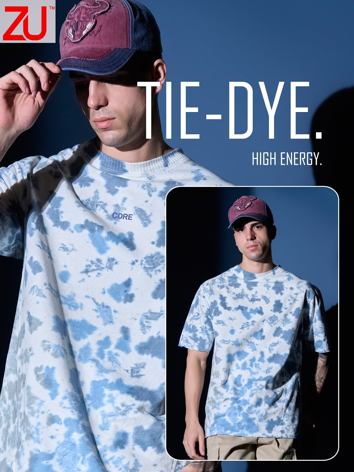 Design 401 Drop Shoulder Zu Clothing Looper Mens Tshirts Supplier