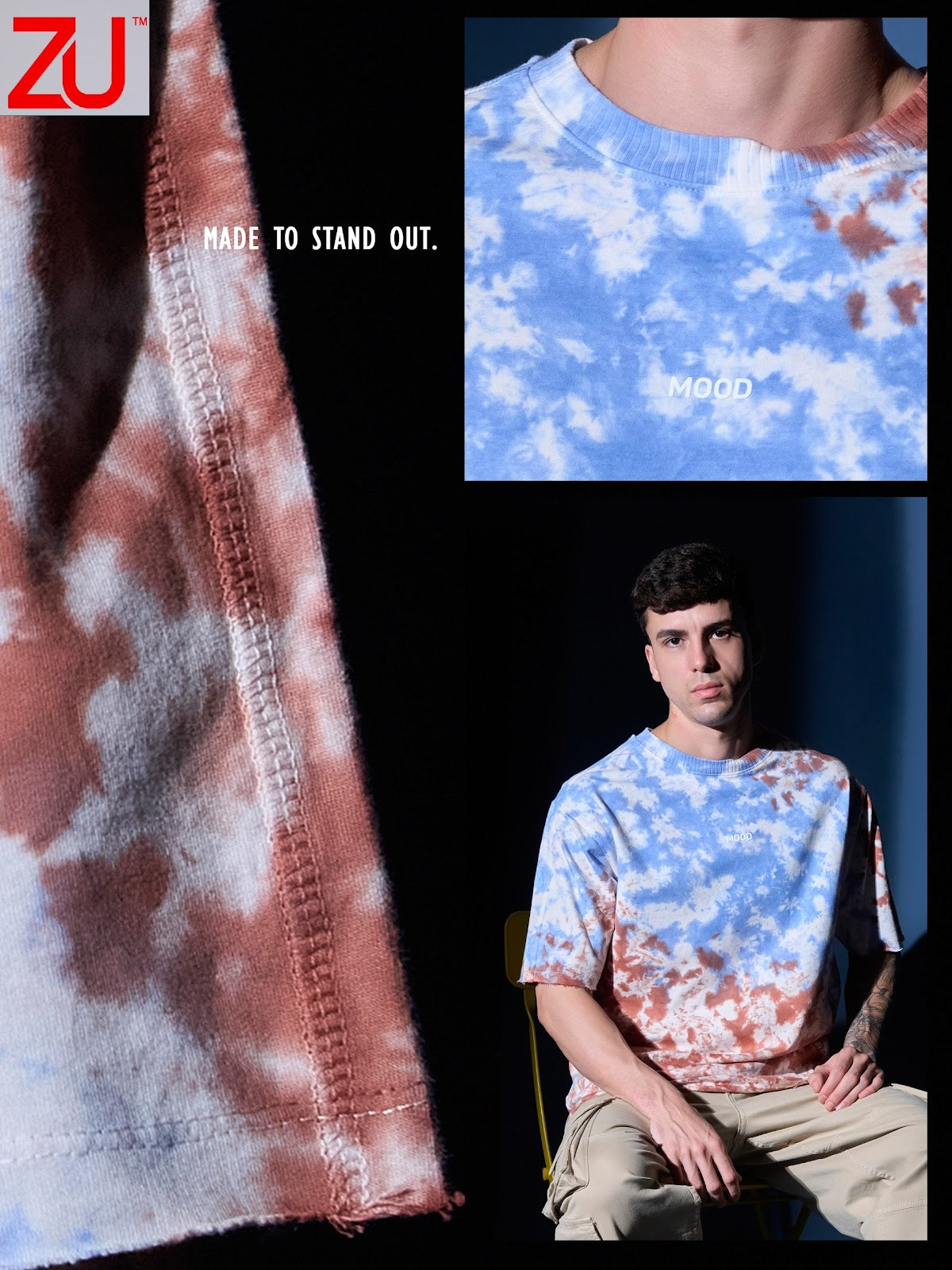 Design 401 Drop Shoulder Zu Clothing Looper Mens Tshirts Supplier