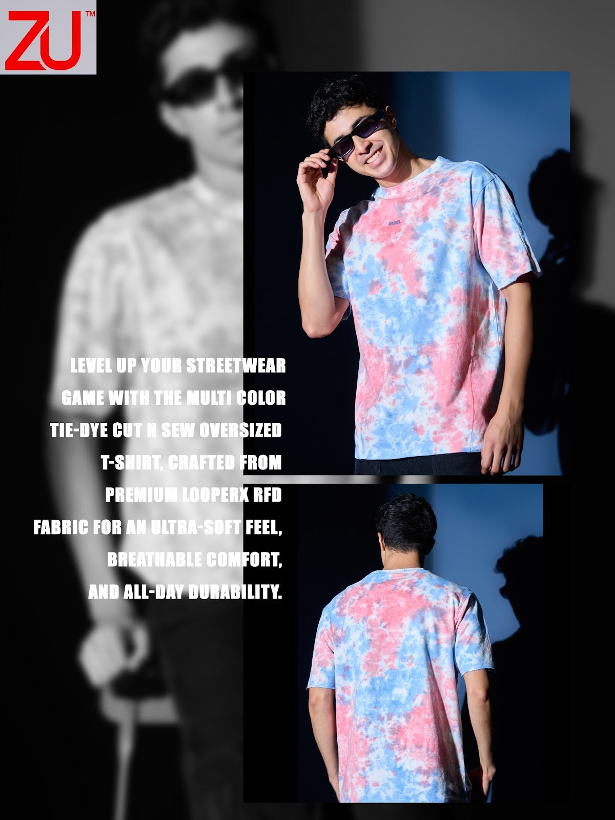 Design 401 Drop Shoulder Zu Clothing Looper Mens Tshirts Supplier