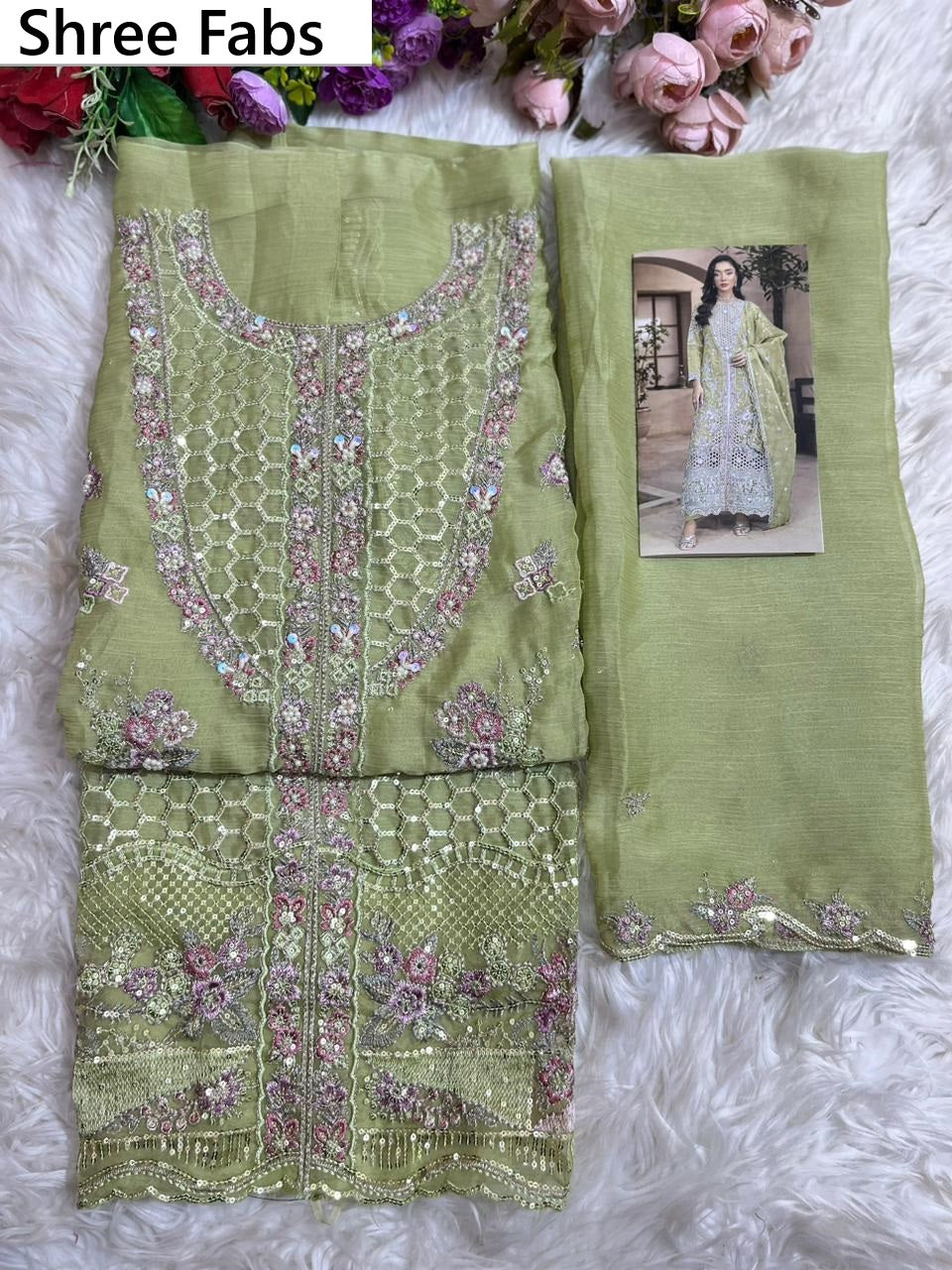 Design 4020 Shree Fabs Chiffon Pakistani Salwar Suits Manufacturer Ahmedabad