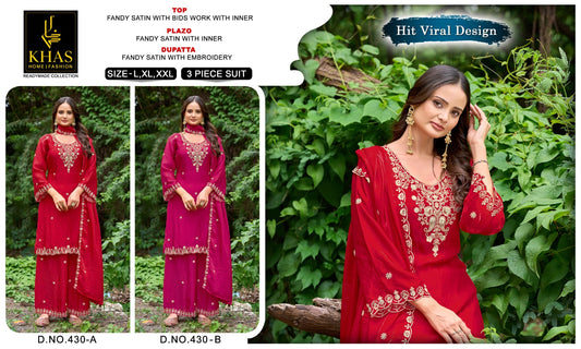 Design 430-432-434 Khas Fandy Pakistani Readymade Suits Wholesaler India