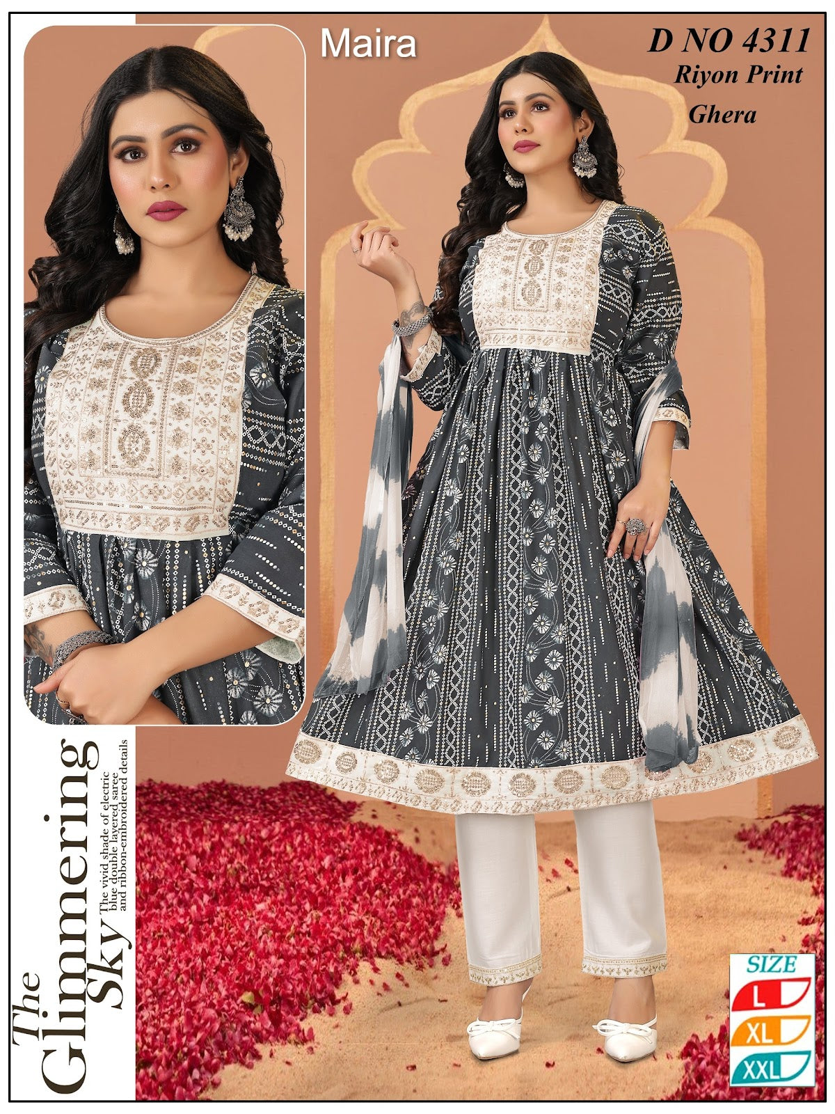 Design 4310-4317 Maira Rayon Readymade Anarkali Suits Manufacturer Gujarat