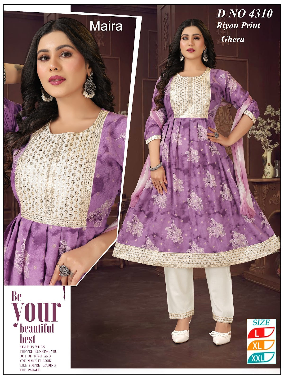 Design 4310-4317 Maira Rayon Readymade Anarkali Suits Manufacturer Gujarat