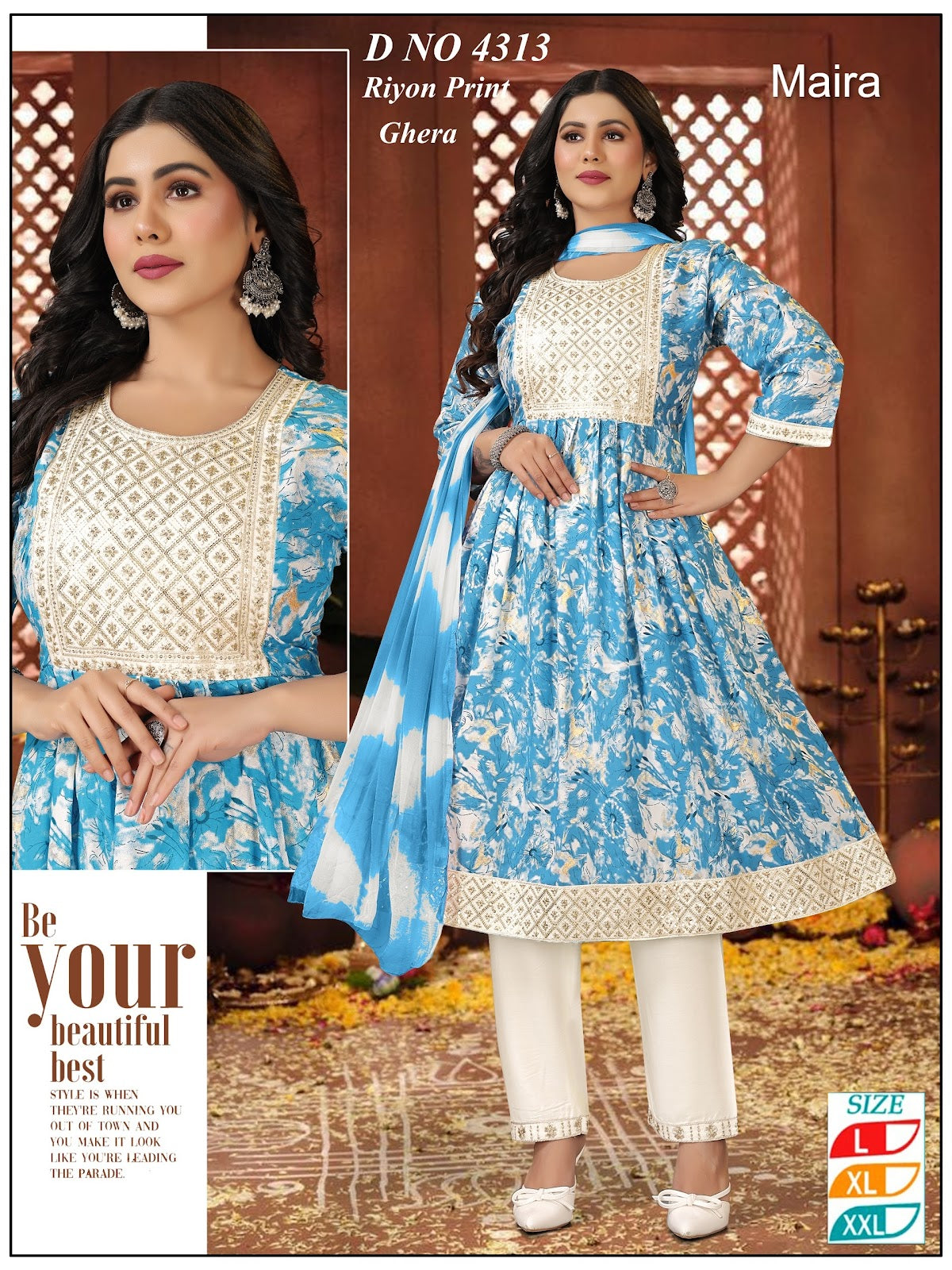 Design 4310-4317 Maira Rayon Readymade Anarkali Suits Manufacturer Gujarat