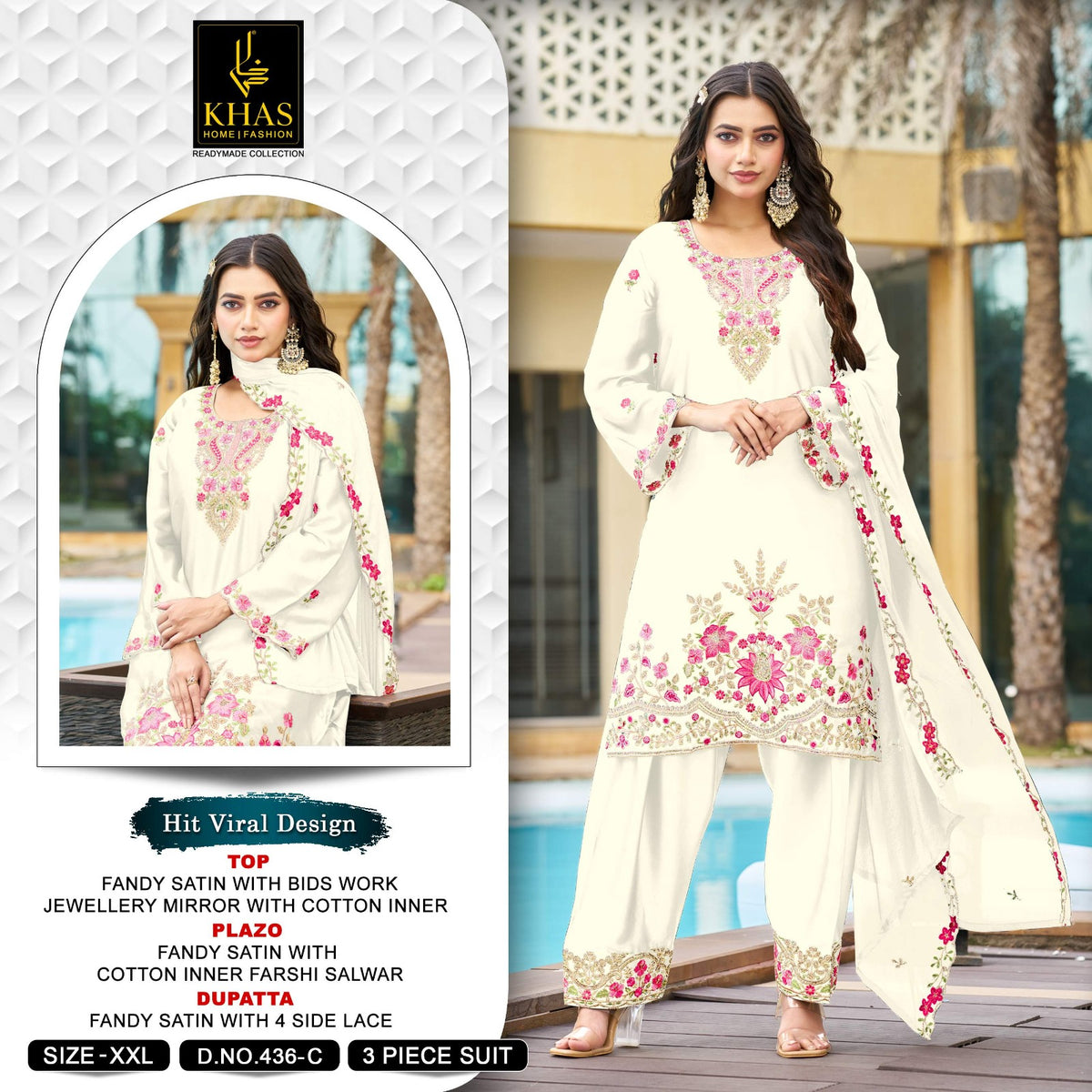 Design 437 Abc Khas Armani Satin Pakistani Readymade Suits Manufacturer