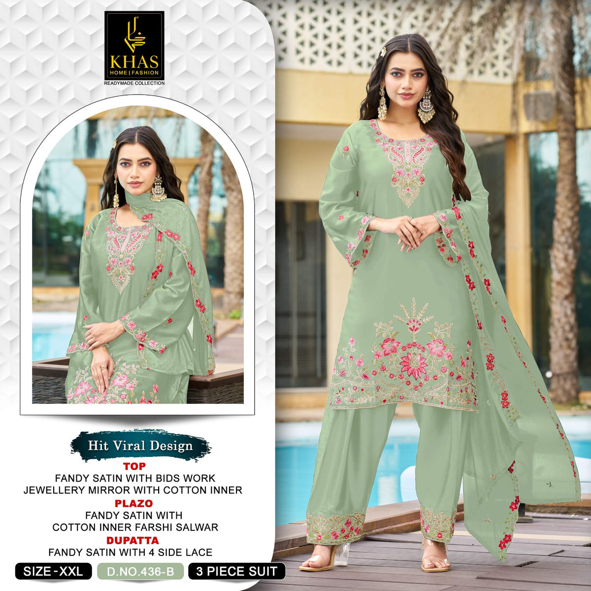 Design 437 Abc Khas Armani Satin Pakistani Readymade Suits Manufacturer