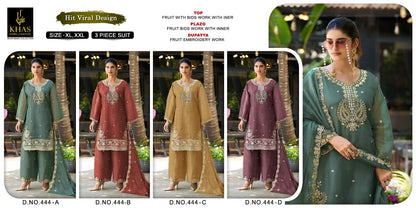 Design 444 Khas Chiffon Pakistani Readymade Suits Manufacturer