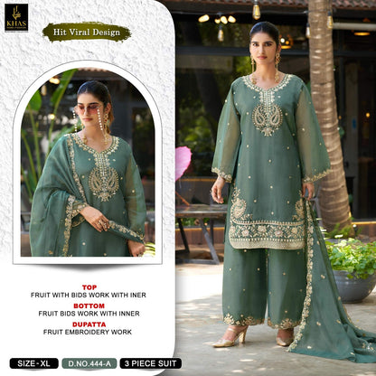 Design 444 Khas Chiffon Pakistani Readymade Suits Manufacturer