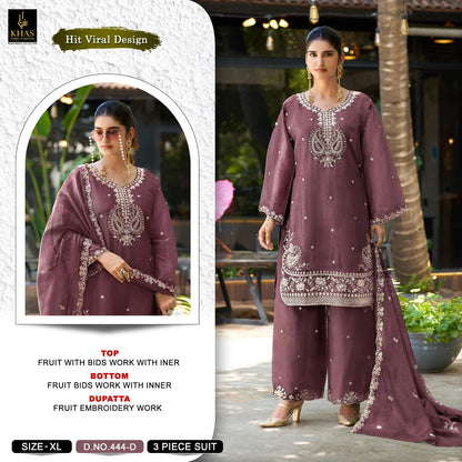 Design 444 Khas Chiffon Pakistani Readymade Suits Manufacturer