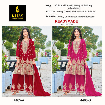 Design 4465 Khas Chinon Pakistani Readymade Suits Manufacturer