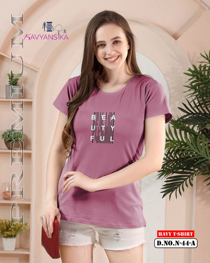 Design 44 Kavyansika Hosiery Women Tshirt Wholesaler India