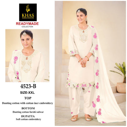 Design 4523 Khas Cotton Pakistani Readymade Suits Manufacturer