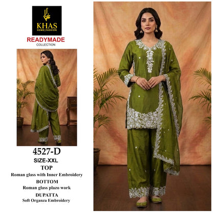 Design 4527 Khas Roman Pakistani Readymade Suits Exporter India