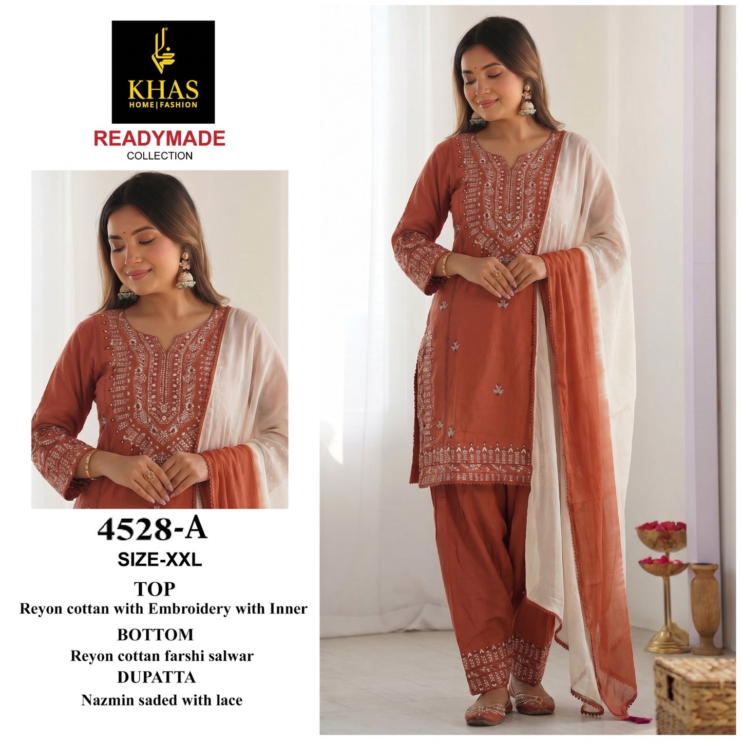 Design 4528 Khas Rayon Pakistani Readymade Suits Supplier Gujarat