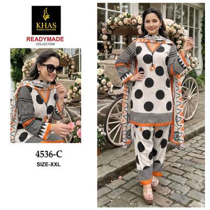 Design 4537 Khas Muslin Pakistani Readymade Suits Wholesaler India