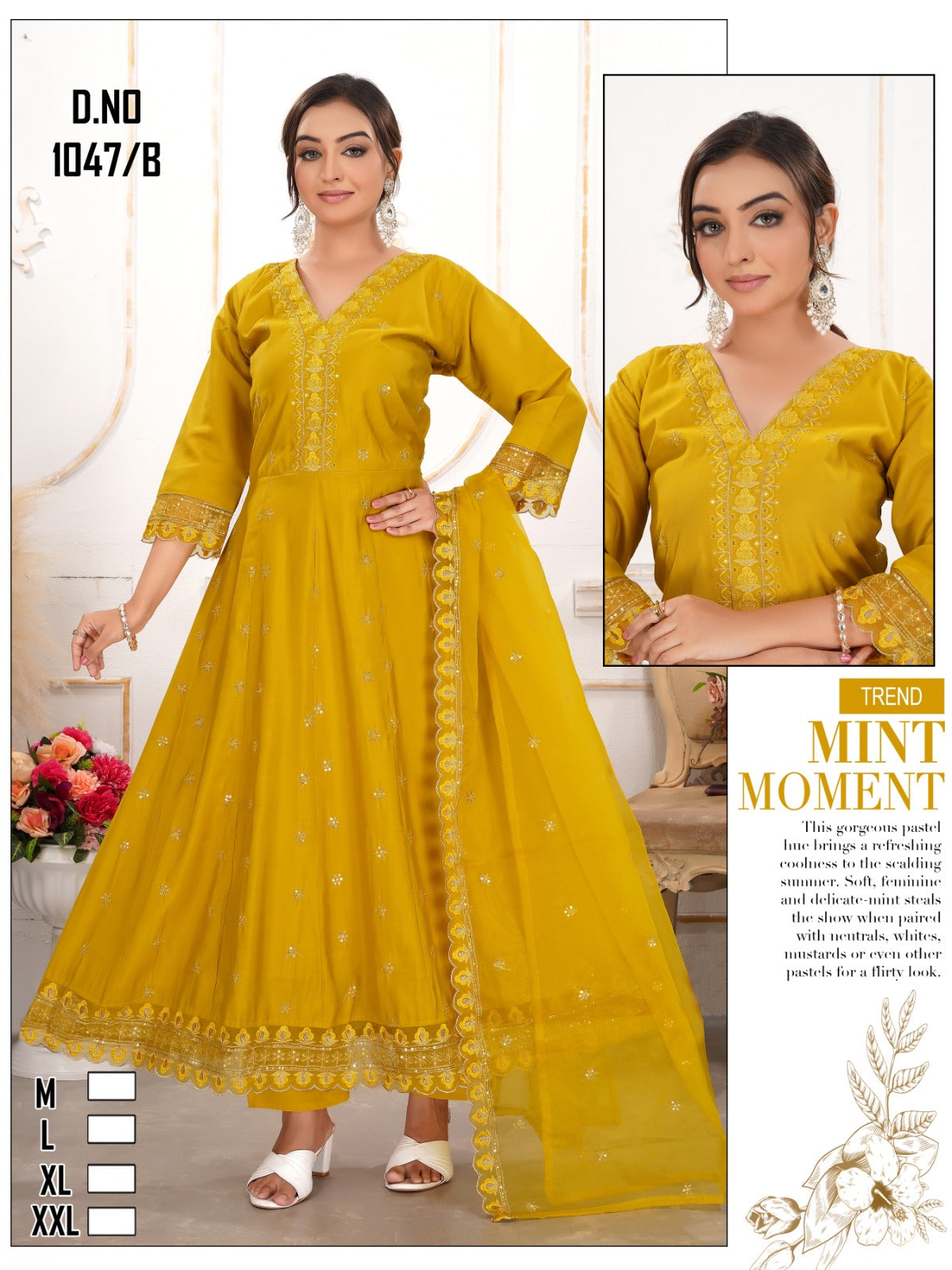 Design 46-47-53-54Ab Ladli Roman Silk Readymade Anarkali Suits Wholesaler India