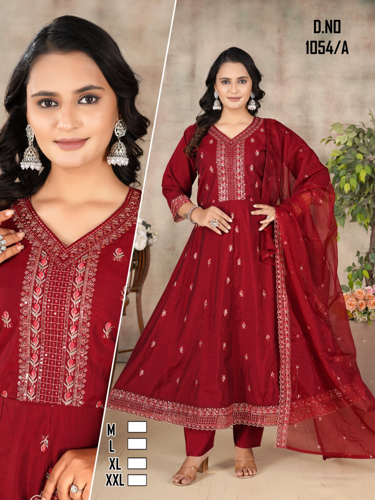 Design 46-47-53-54Ab Ladli Roman Silk Readymade Anarkali Suits Wholesaler India
