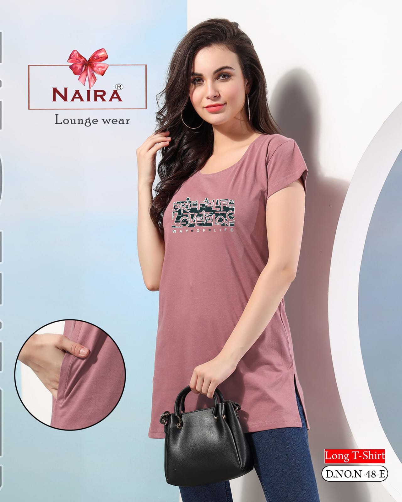 Design 48 Kavyansika Hosiery Cotton Women Long Tshirt Wholesale Price